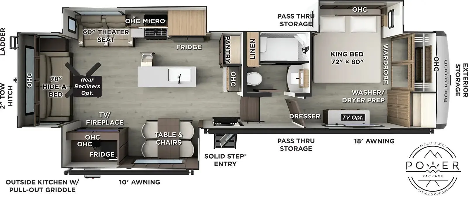 2026 Forest River Rockwood Signature R372RL - Floor plan