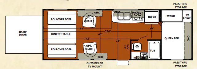 Forest River Cherokee Wolf Pack 23WP floor plan