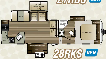 Keystone Cougar XLite 28RKS floor plan