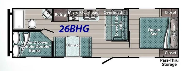Gulf Stream Yellowstone Classic 26BHG floor plan