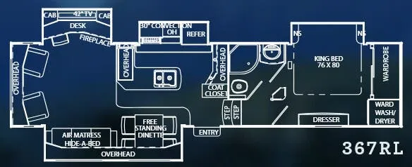 2012 Coachmen Brookstone 367RL floor plan