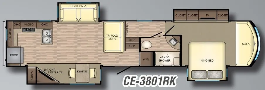 CrossRoads Cameo 3801RK floor plan