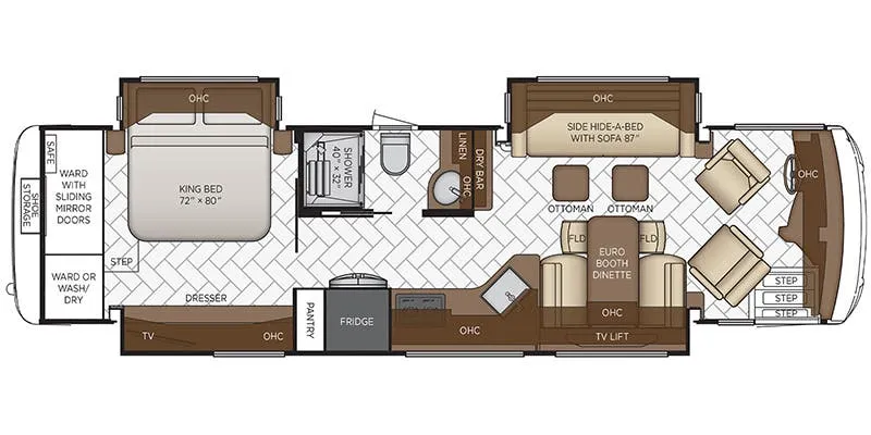 Newmar New Aire 3543 floor plan