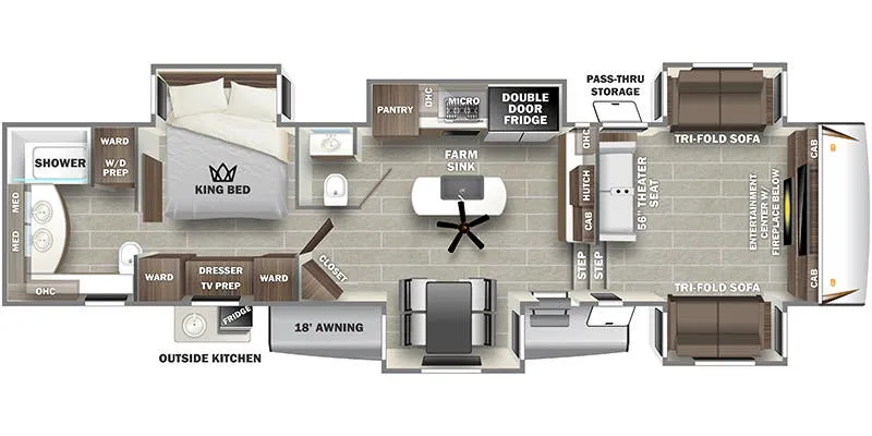 2022 Forest River Sabre 37FLH floor plan