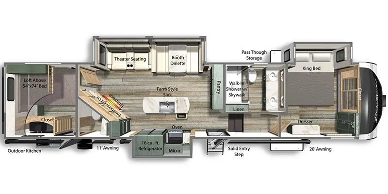 2024 Dutchmen Eddie Bauer 360LF - Floor plan