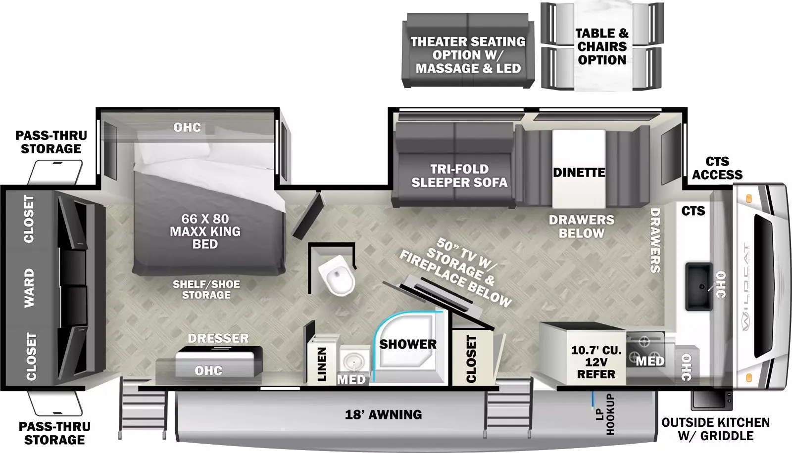 Forest River Wildcat 276FKX floor plan