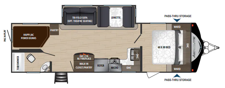 Dutchmen Aerolite 2843BH floor plan