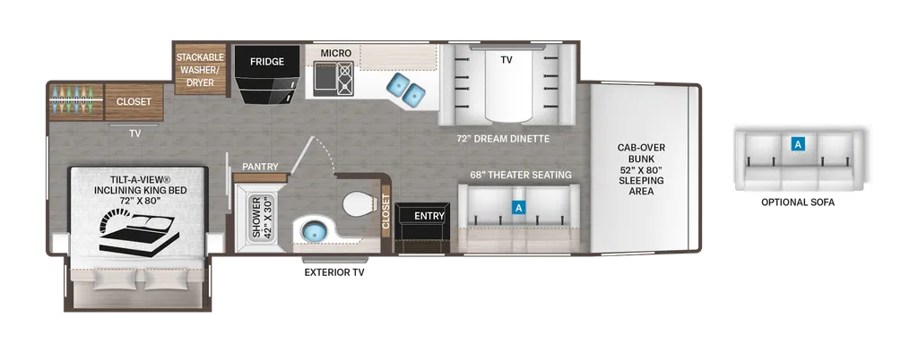2026 Thor Motor Coach Pasadena SV 34XG floor plan