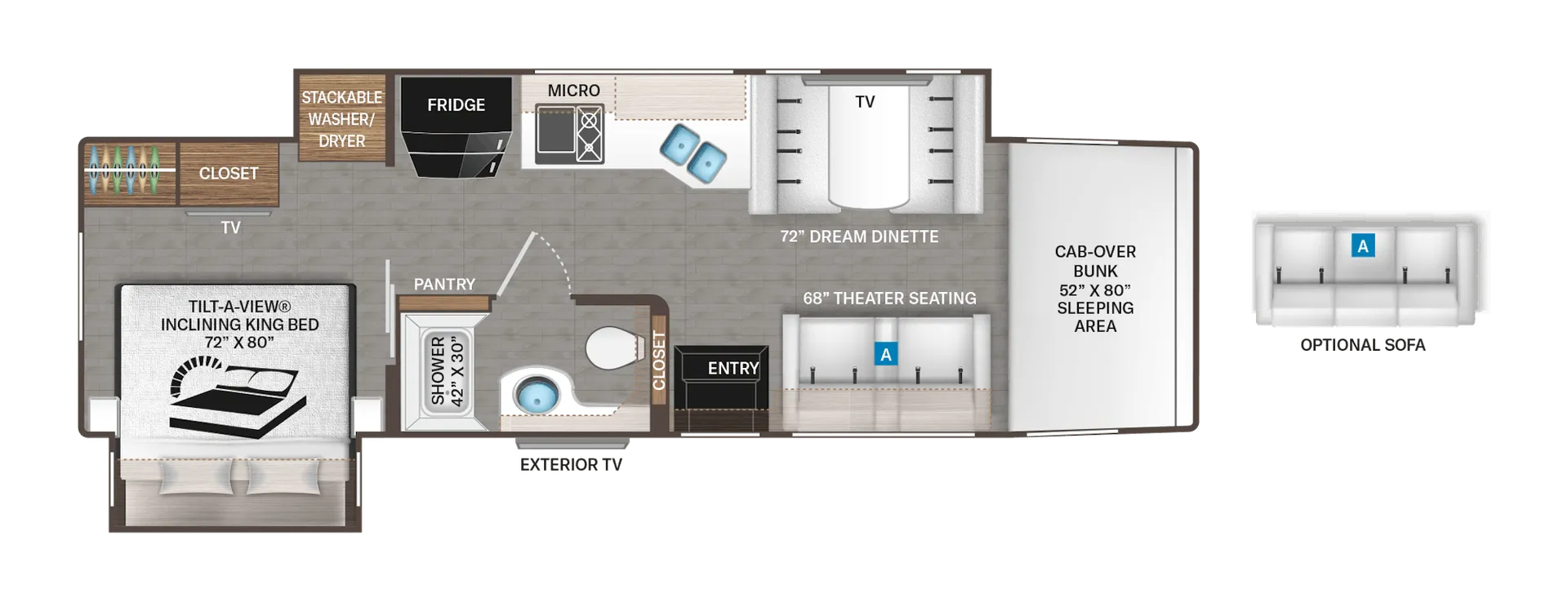2026 Thor Motor Coach Pasadena SV 34XG - Floor plan