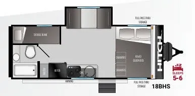 Cruiser RV Hitch 18BHS floor plan