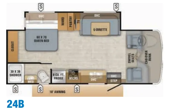 Jayco Redhawk 24B floor plan