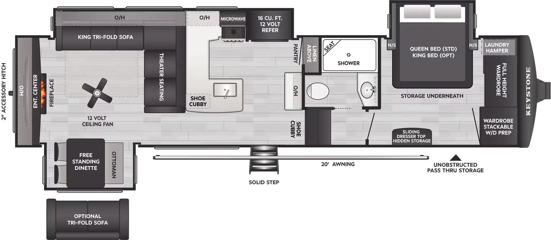 2027 Keystone Cougar 320RDS - Floor plan