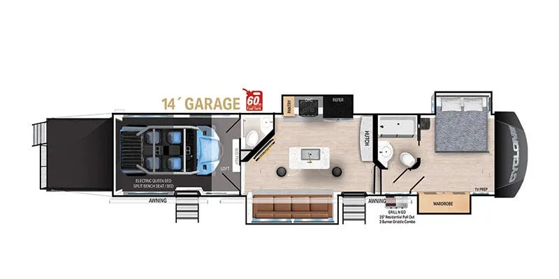 Heartland Cyclone CY 3714 floor plan