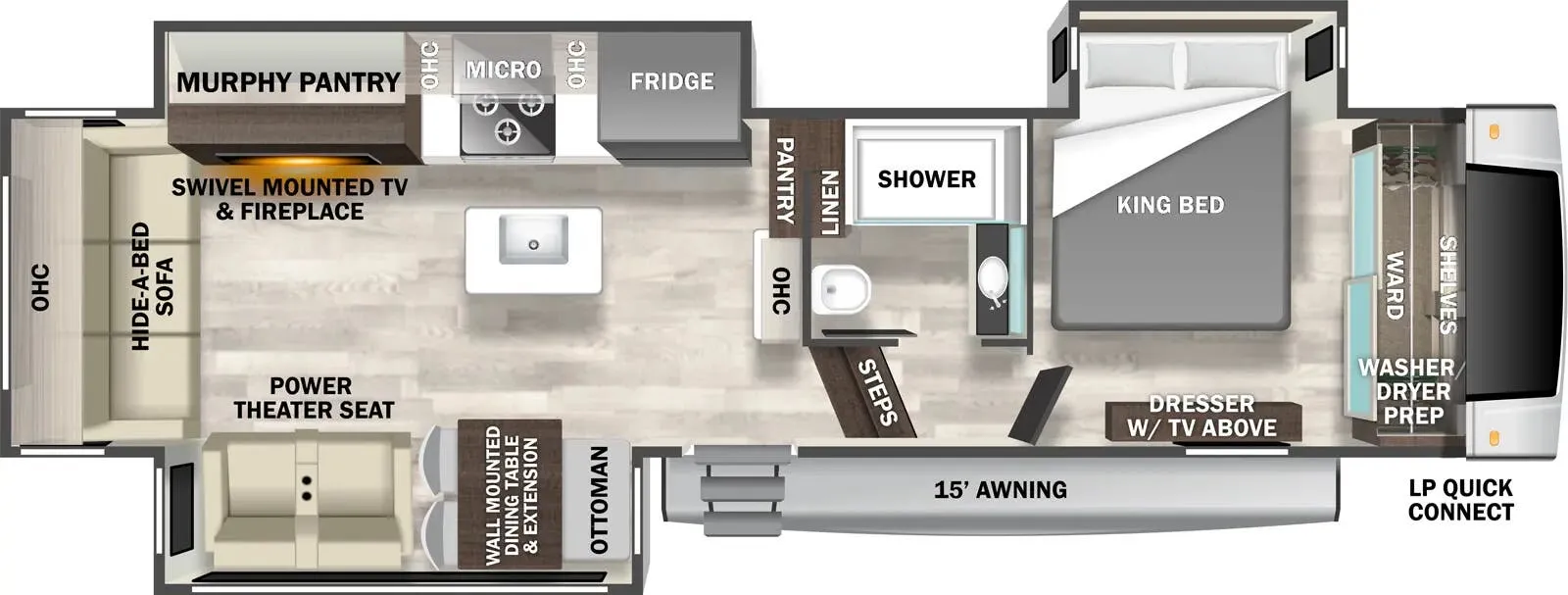 Forest River Cedar Creek Experience 29RL floor plan