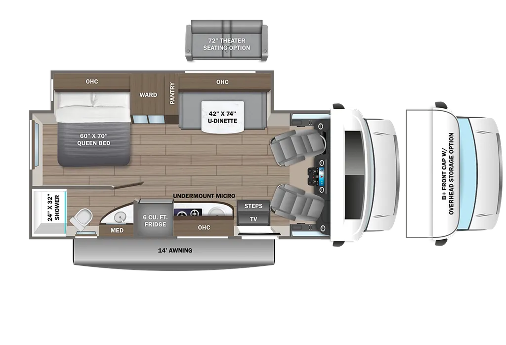 2024 Entegra Coach Qwest 24L floor plan