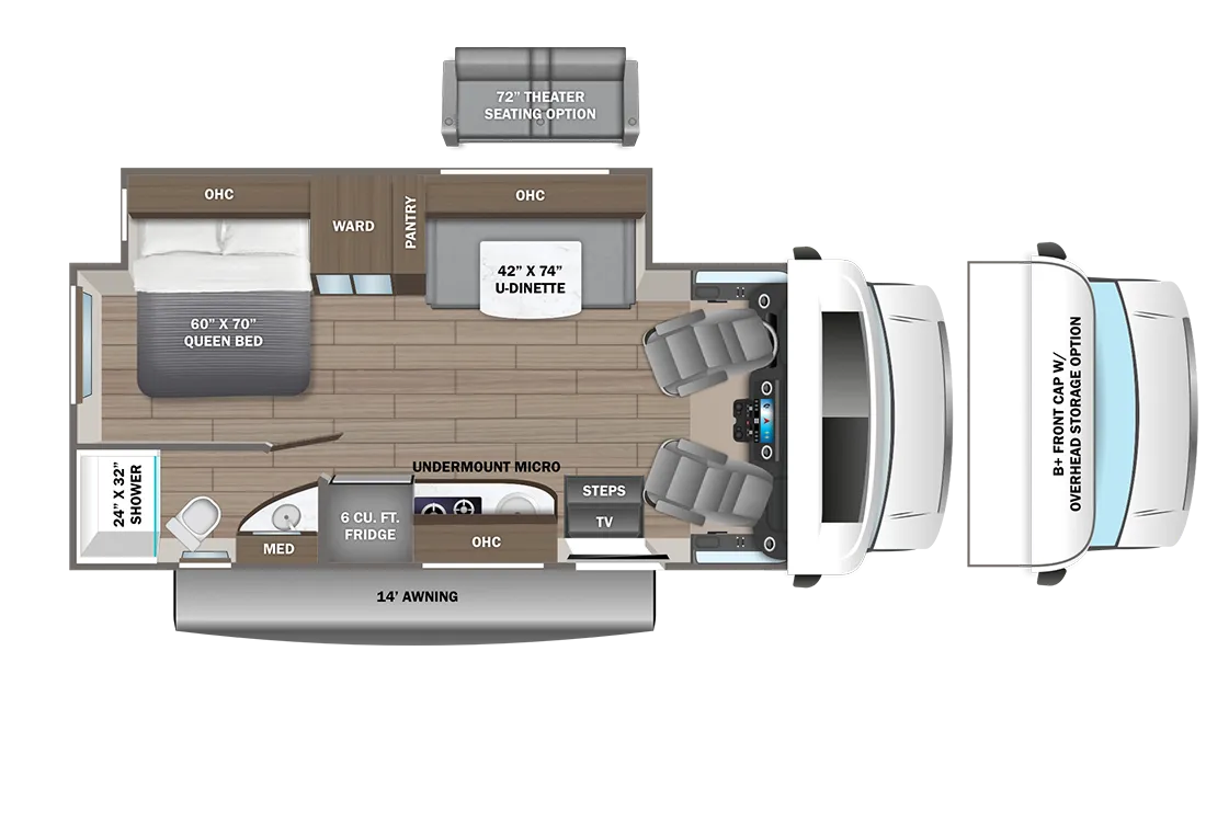 2024 Entegra Coach Qwest 24L - Floor plan