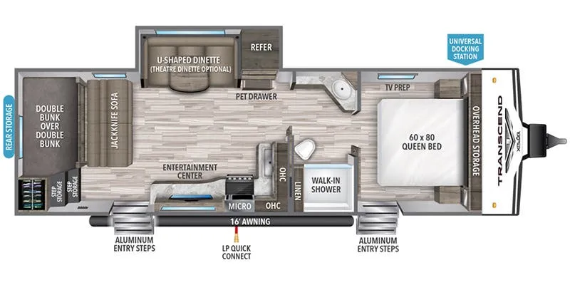 2021 Grand Design Transcend Xplor 265BH - Floor plan