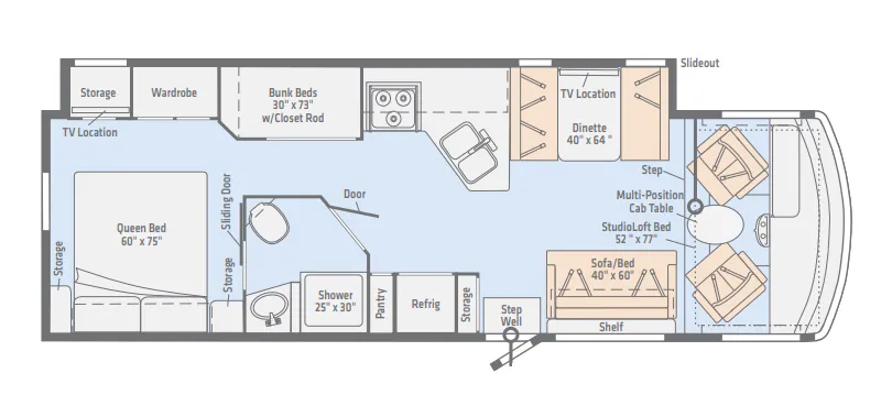 Winnebago Intent 31P floor plan