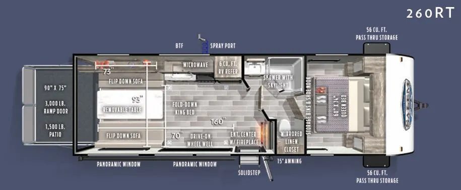 Forest River Salem FSX 260RT floor plan
