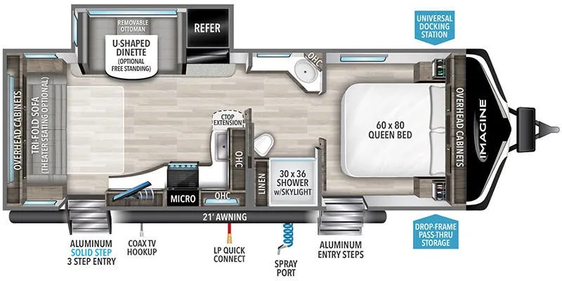 2024 Grand Design Imagine 2500RL - Floor plan