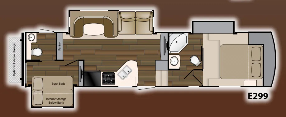 Heartland ElkRidge Xtreme Light E 299 floor plan