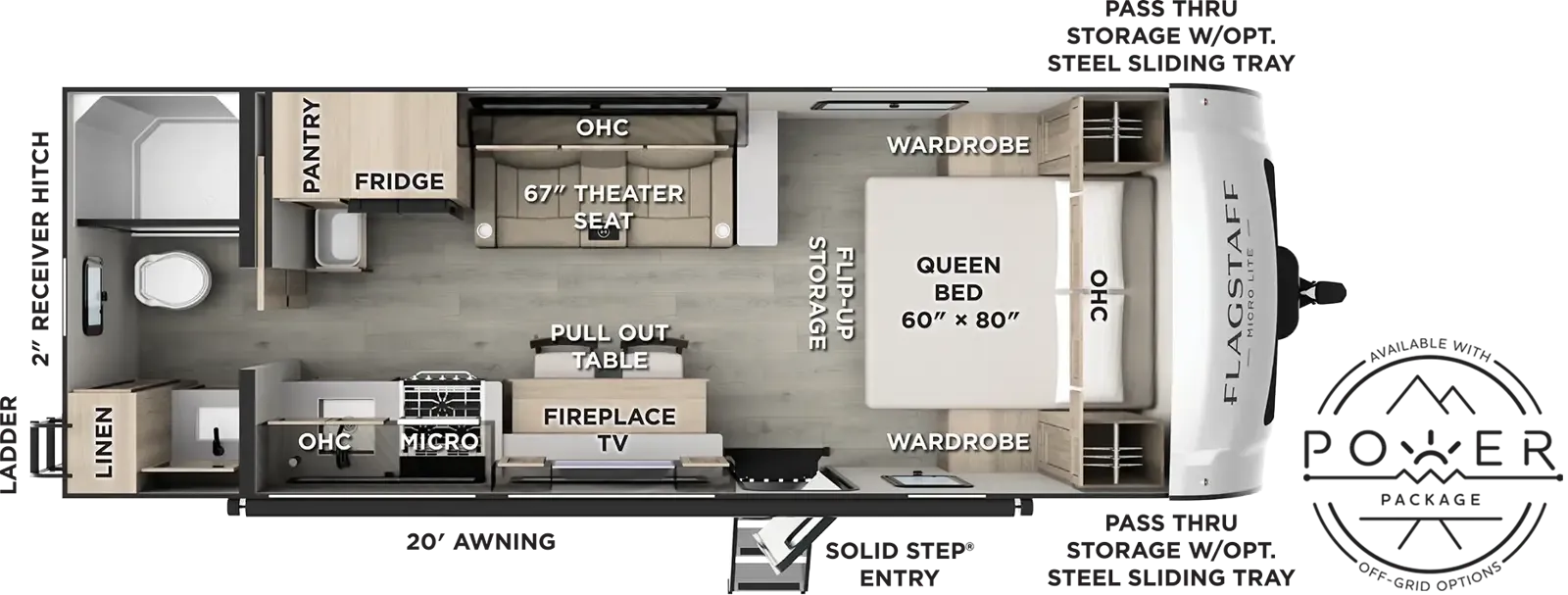 2027 FOREST RIVER FLAGSTAFF 25FBT - Floor plan