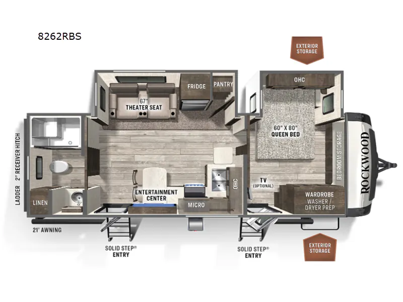 2022 Forest River Rockwood Signature 8262RBS - Floor plan