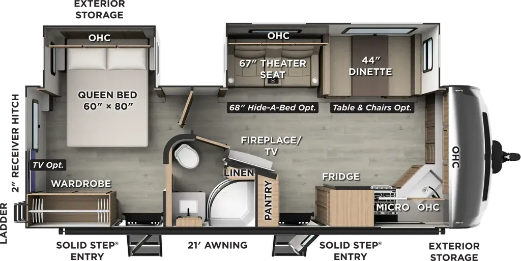 2027 Forest River Rockwood Ultra Lite 2608BS floor plan