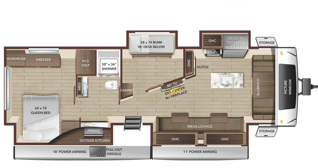 2026 Open Range OPEN RANGE 335RBS floor plan