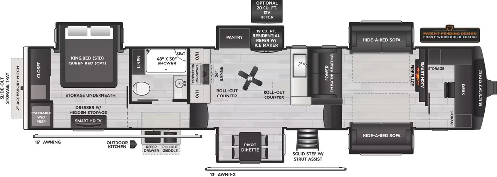 2026 Keystone Montana 3941FO floor plan