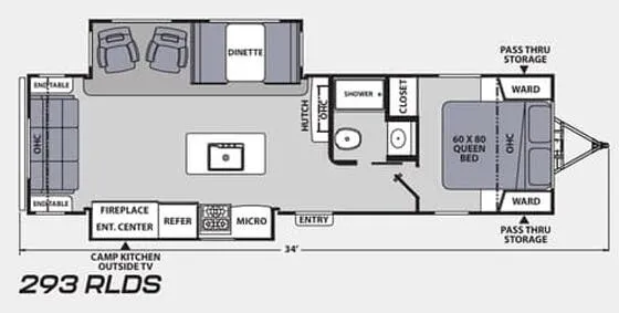 2022 Coachmen Apex Ultra-Lite 293RLDS - Floor plan