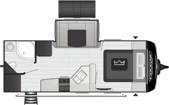Keystone Cougar Half-Ton 22RBS floor plan