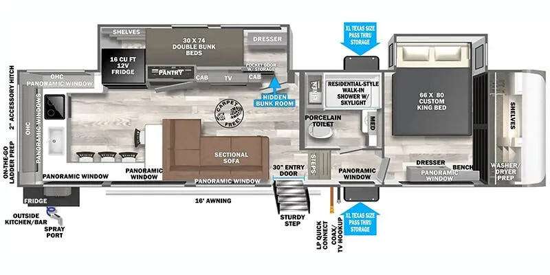 Forest River Salem Hemisphere 320VIEW floor plan