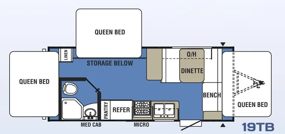Coachmen Clipper 19TB floor plan