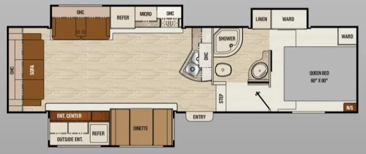 Coachmen Chaparral Lite 29 RLS floor plan