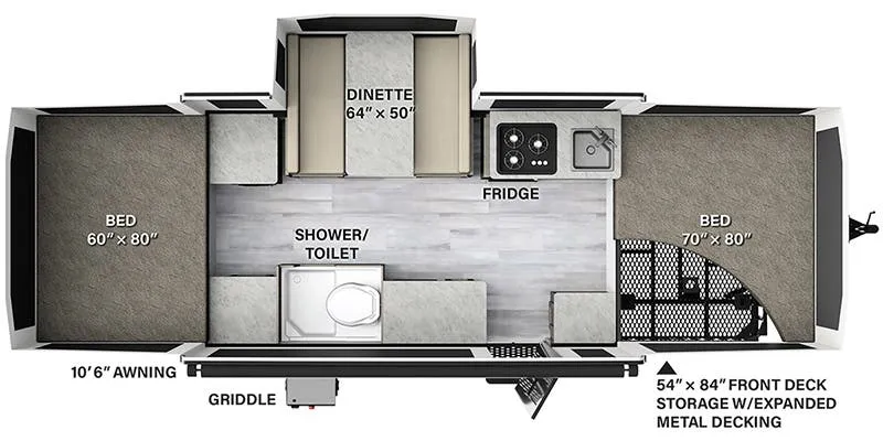 Forest River Flagstaff Sports Enthusiast Package 23SCSE floor plan