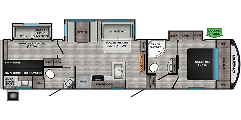 CrossRoads Cruiser Aire CR32BH floor plan