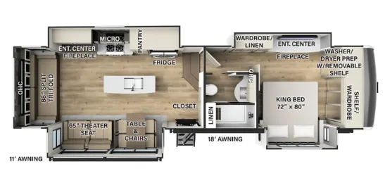 Palomino Columbus 380RL floor plan