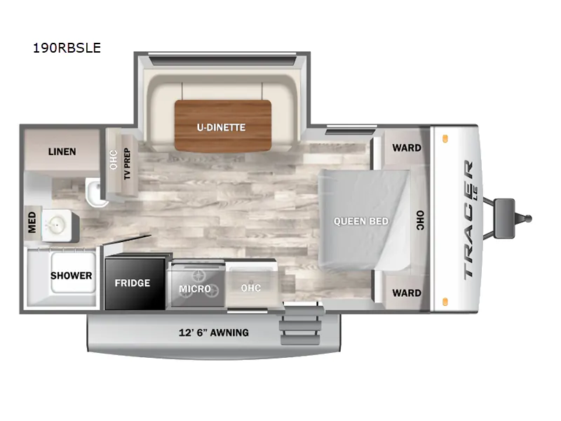2024 Prime Time Tracer 190RBSLE floor plan