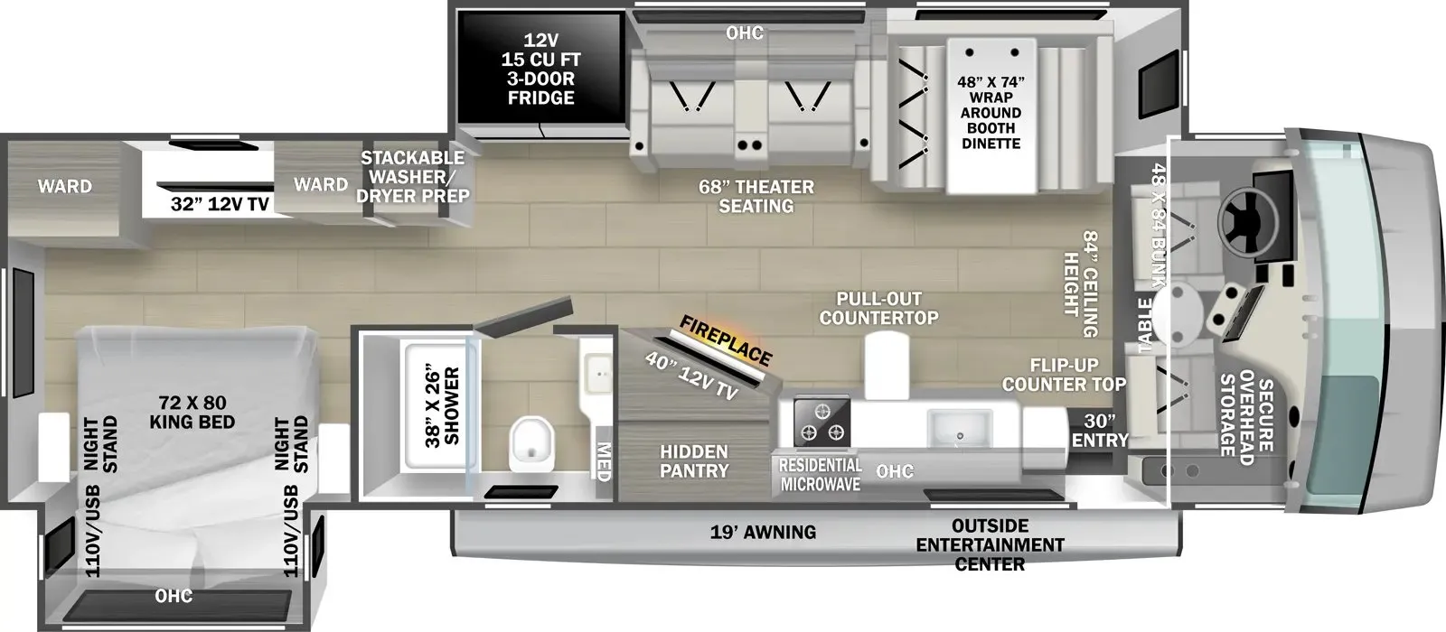 2024 Forest River FR3 33Z - Floor plan