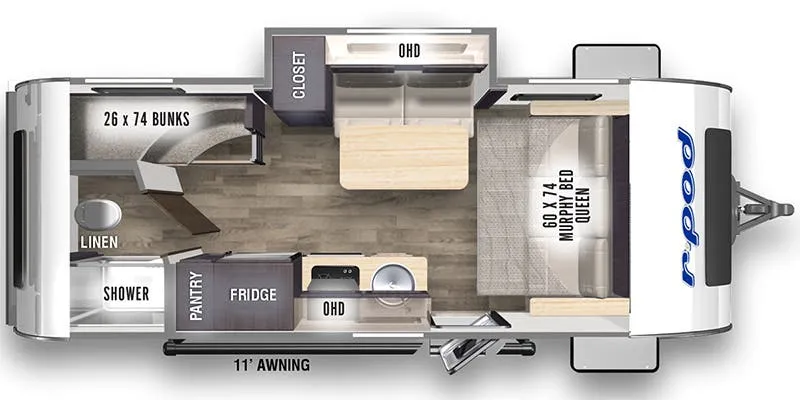 2023 Forest River R-Pod RP-193 floor plan