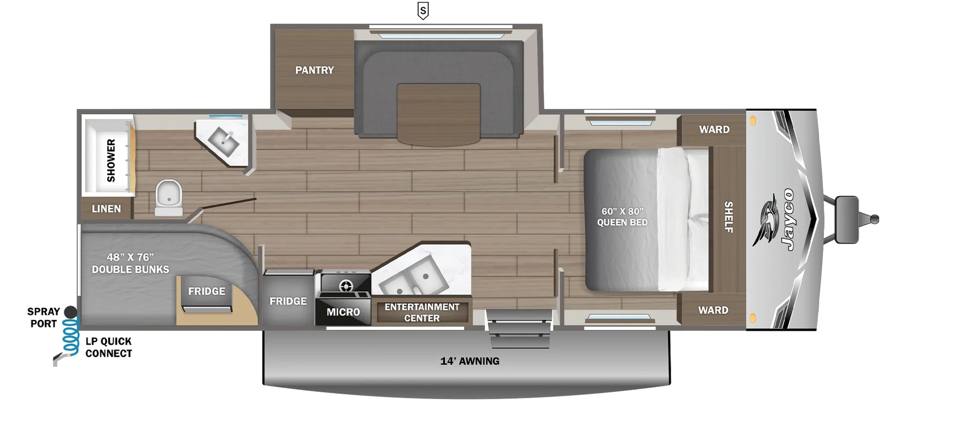 2026 Jayco Jay Flight SLX 245BHSW - Floor plan