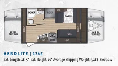 Dutchmen Aerolite 174E floor plan