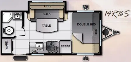 Pacific Coachworks Panther Mini 14RBS floor plan