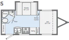 Winnebago Micro Minnie 1808FBS floor plan