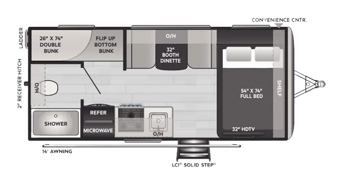 2024 Keystone Outback OBX 17BH - Floor plan