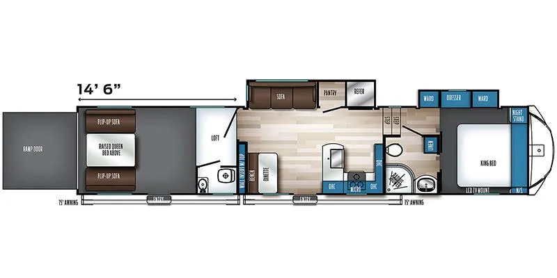 Forest River Vengeance Rogue Armored 4007 floor plan