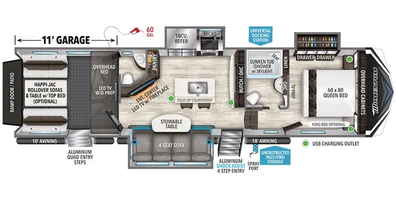 Grand Design Momentum 351M floor plan