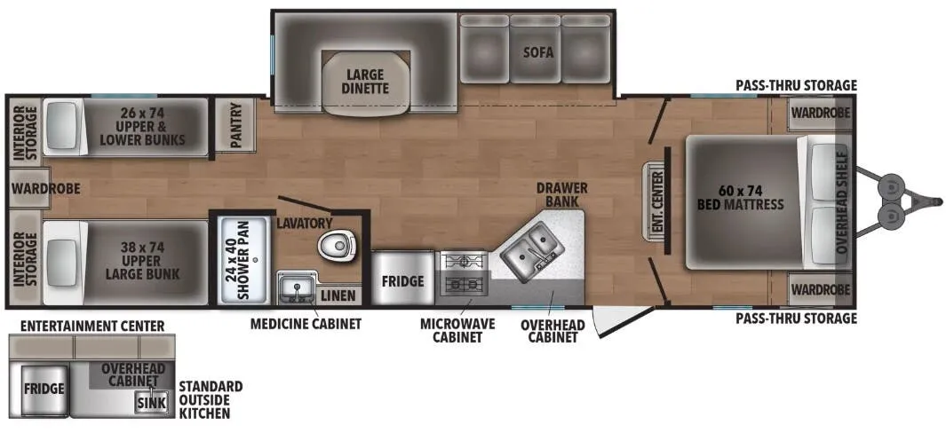 2026 Shasta RVs Shasta 31OK - Floor plan