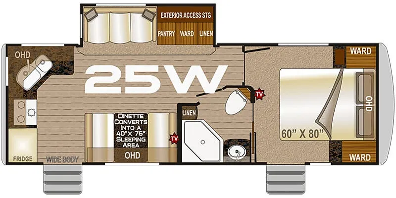 Northwood Arctic Fox North Fork 25W floor plan